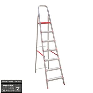 Escada De Alumínio Tesoura Botafogo Lar & Lazer 7 Degraus